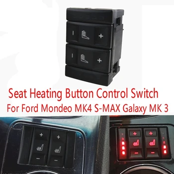 Черен превключвател за управление на бутона за отопление на седалките 6M2T19K314AC за Ford Mondeo MK4 S-MAX Galaxy MK 3