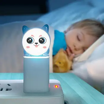 USB интелигентна гласова лампа сладка котка мека светлина защита на очите превключвател за гласов контрол нощна светлина неонов знак стая декорация
