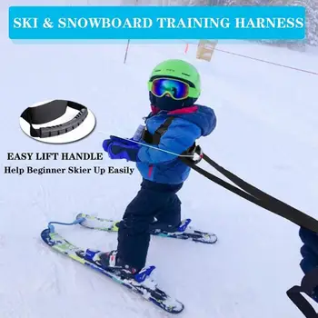 Ски тренировъчна сбруя Детска безопасност ски каишка Регулируем детски ски колан треньор с подвижна каишка за бързо освобождаване ски