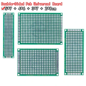 Дропшипинг 4бр 5x7 4x6 3x7 2x8cm двоен страничен меден прототип платка универсална дъска Платка от фибростъкло за Arduino