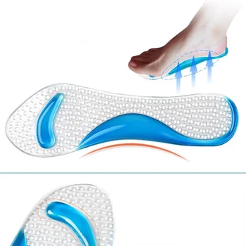 Ортопедични стелки за жени обувки плоски крака арка подкрепа силиконов гел стелки за високи токчета вложки Foot масажор подложки за обувки