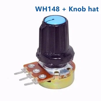 1sets WH148 B1K B2K B5K B10K B20K B50K B100K B250K B500K Ohms 3PinPower усилвател Rotentiometer Регулируем резистор