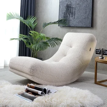 Lazy Fabric Couch Recliner L Shape Cozy White Living Room Floor Sofa Tapstered Individual Luxury Moveis Para Casa Начало Артикули