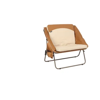 Къмпинг стол, кафяв и бежов, възрастен, 16.4lbs стол сгъваем стол плаж стол