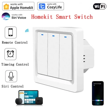 Wifi Smart стена светлина Socke дистанционно управление за 2.4ghz или двулентов Wifi рутер бутон стена превключвател глас Siri контрол