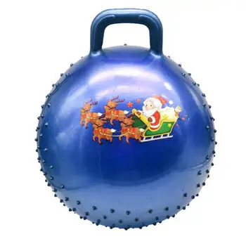 Практична дръжка подскачаща топка Удобна надуваема лесна за почистване йога топка с масажни частици