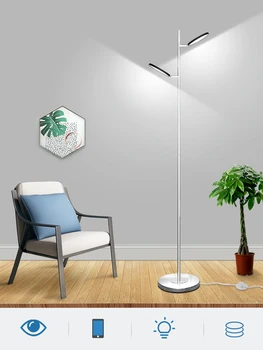 Двуглава LED творческа подова лампа, хол, спалня, кабинет, скандинавска минималистична и персонализирана атмосфера