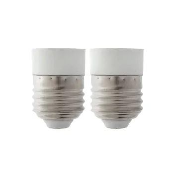 2Pcs лампа база E27 до E14 тип светлина притежателя конвертор гнездо адаптер крушка преобразуване огнеупорен материал