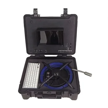10 инчов HD екран 29mm самонивелираща се тръба инспекция камера за водни кладенци Borescope ендоскоп камера с метър брояч