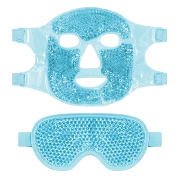 1pc Ледена гел маска за лице Маска за очи против бръчки Облекчаване на умората Стягане на кожата Спа Гореща студена терапия Ледена опаковка Охлаждащ масаж