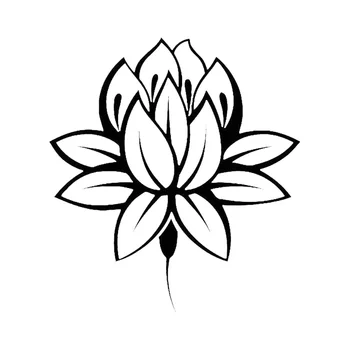 FUYOOHI Играйте стикери Личност Творчество Лотос цвете будизъм Буда медитация винил Decal слънцезащитен PVC кола стикер