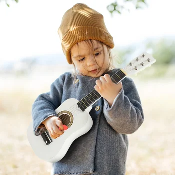 21 инчов малък китарен студентски играчки за малки деца стартер акустичен бамбуков музикален инструмент