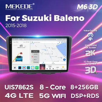 MEKEDE M6 3D 2 Din Android Auto Radio CarPlay Navigation All-in-one за Suzuki Baleno 2015-2018 Автомобилен мултимедиен плейър GPS 4G LTE