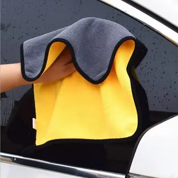 Микрофибърна кърпа за почистване Сгъсти мека кърпа за сушене Измиване на тялото на автомобила за Toyota Corolla Yaris Aygo Prius RAV Camry Auris