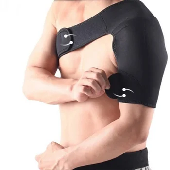 Gym Sports Care Единично рамо подкрепа Мъже Жени Регулируеми обратно скоба охрана каишка обвивам колан лента подложки превръзка