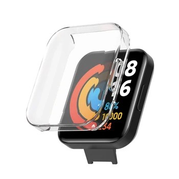 Screen протектор случай пълно покритие защитен капак миеща се броня черупка съвместим с Redmi Watch 2 Lite Smartwatch 24BB