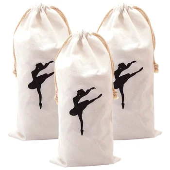 3Pcs шнур чанти за съхранение преносими балетни обувки чанти момиче танц чанти обувки торбички за съхранение