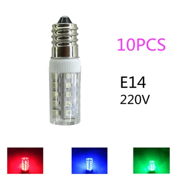 10PCS E14 LED 220V настолна лампа крушка E14 220V полилей Крушка E14 220V топло бяла LED крушка зелена E14 led 220v синя E14 220V RED