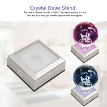 4 вида LED кристална светлина дисплей стойка база изложба вътрешно осветление нагоре стойка лазерна стойка база декорация подарък дропшипинг