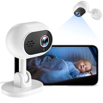 1080P камера за наблюдение Откриване на движение WiFi камера за наблюдение на сигурността 2-посочно аудио нощно виждане за бебе възрастен домашен любимец монитор