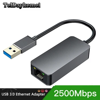 2500Mbps USB C Type-C Ethernet към RJ45 2.5G USB 3.0 кабелен адаптер конвертор Lan мрежов хъб за Windows 7/8/10 MAC за PC лаптоп
