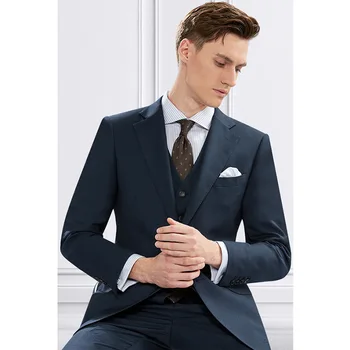 V1338-Ежедневен мъжки костюм в бизнес стил, подходящ за лятно облекло