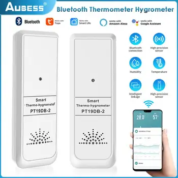 Tuya Интелигентен сензор за влажност на външната температура -20°C-70°C Обхват на откриване Мобилно приложение Поддръжка за дистанционно наблюдение Bluetooth шлюз