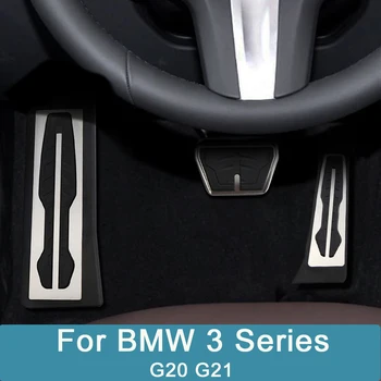 Автомобилен ускорител Педал за гориво на спирачката Педали за опора за крака Капак на плочата за BMW Серия 3 G20 G21 2020 2021 Аксесоари за неплъзгащи се подложки