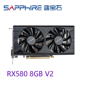 Използвани SAPPHIRE RX580 8GB V2 графични карти 256Bit GDDR5 видео карта за AMD RX 500 серия RX 580 8G D5 V2 1284MHz 7000MHz PC карти