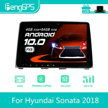 За Hyundai Sonata 2018 Android кола радио стерео мултимедиен плейър 2 Din Autoradio GPS навигация PX6 единица екран дисплей