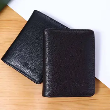 Creative Design Multi-слот кредитна карта чанта PU кожа мини пари чанта визитка притежателя монета чанта лична карта покритие мъже портфейл