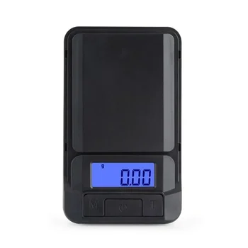 Scale Gram Balance Бижута за 200g * 0.01g Висока точност на цифровото тегло Прецизност 500g * 0.1g Електронен кухненски джоб /
