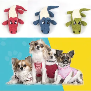 Плюшени домашни любимци куче ухапване устойчиви играчки симулация крокодил писклив куче играчки за малки големи кучета кученце дъвчете играчки куче аксесоари