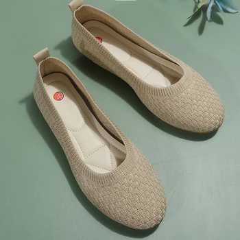 Нова мрежа дишаща жени плоски обувки светлина приплъзване на случайни маратонки женски удобни мокасини чорапи апартаменти Zapatillas Mujer