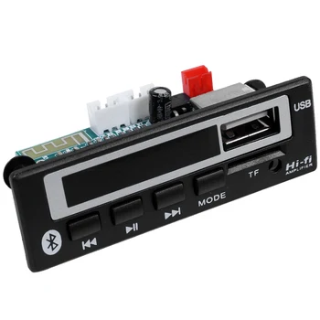 Bluetooth5.0 Mp3 Wma Wav декодер платка 5V 12V безжичен аудио модул цветен екран USB Tf Fm радио за аксесоари за кола