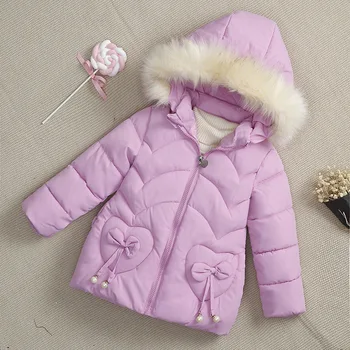 Ново бебешко яке Топло палта Бебе Момиче Зима 9M-4 размер Новородено Връхни дрехи Есен Зима 9BA050