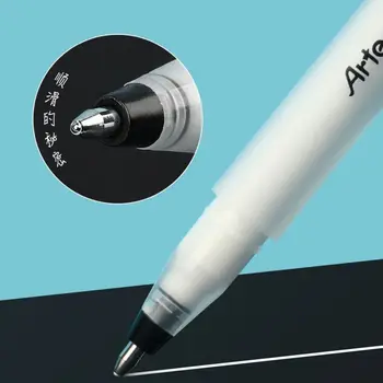 1mm Fine Tip White Ink гел писалка Училищни пособия Студентски канцеларски материали Маркирайте маркера за осветяване на писалка Рисуване на изкуство Писане на бяла линия Маркер