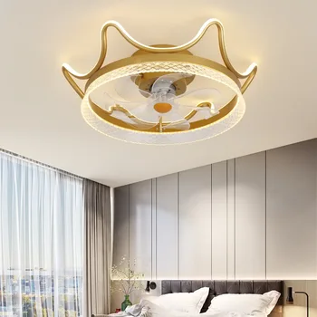 Nd Light Luxury Lamp Living Таванни светлини Спалня Трапезария Домакински интегриран електрически вентилатор полилей