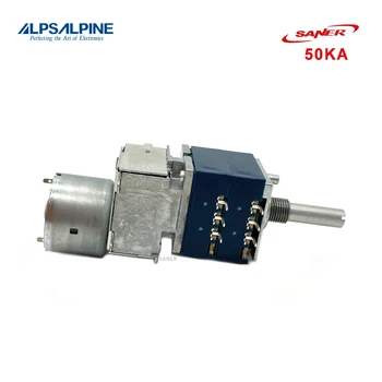 ALPS 50KA/100KAx2 RK27 Серия Ротационен потенциометър с мотор Двукомпонентен 6-пинов вместен-вал без задържане