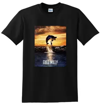 FREE WILLY T SHIRT 1993 4k bluray dvd cover poster tee SMALL MEDIUM LARGE или XL