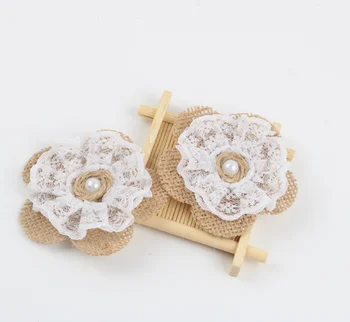 Висококачествен дантелен плат 3D цвете дантела апликация деколте яка облекло аксесоар Voile памук и бельо Шевни занаятчийски консумативи