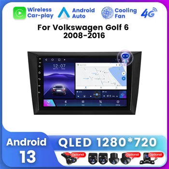 Android 13 Безжично Carplay Auto Car Radio за Volkswagen Golf 6 2008 - 2016 Автомобилен мултимедиен плейър GPS навигация 2din Head Unit