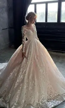 Eslieb по поръчка топка рокля дантела сватбена рокля 2023 сватбени рокли, произведени в Китай