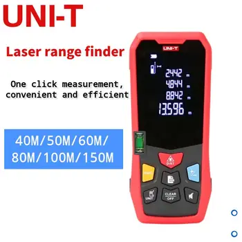 UNI-T Лазерен измервател на разстояние Цифров рейнджърфайндър LM40 LM50 LM60 LM80 LM100 LM150 Ръчен инструмент за измерване на ъгъла на Ranger Finder