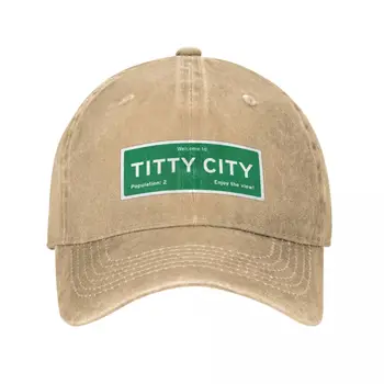 Добре дошли в Titty City Cowboy Hat бейзболна шапка луксозна марка Голф облекло Мъжка шапка Дамска