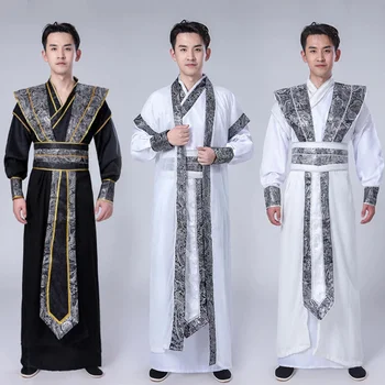Tangsuit династия ханфу рокля за мъже Традиционни китайски азиатски дрехи танцов костюм фестивал екипировки Национален античен косплей