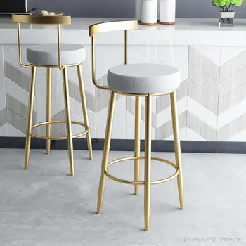Creative Nordic стол бар стол шампанско златни столове бар стол висока табуретка минималистичен трапезария Silla японски мебели XF40YH