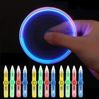 1pc химикалка светеща писалка многофункционален LED цветен светлинен търкаляне за обучение на деца образование детска играчка