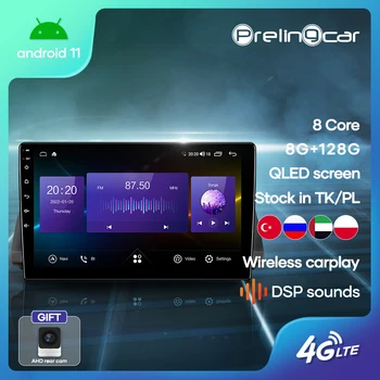 Prelingcar Android 11.0 За Dacia Sandero Car Radio Мултимедиен видео плейър GPS навигация