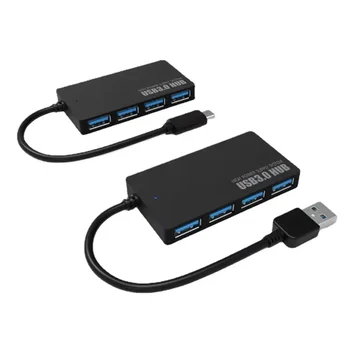 USB хъб USB 3.0 4 PORT Type C HUB Високоскоростен кабел за данни Конвертор адаптер Поддръжка на мулти системи Plug and Play USB адаптер